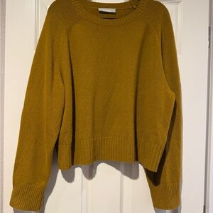 Everlane Women's Crewneck Sweater in Mustard Gold
